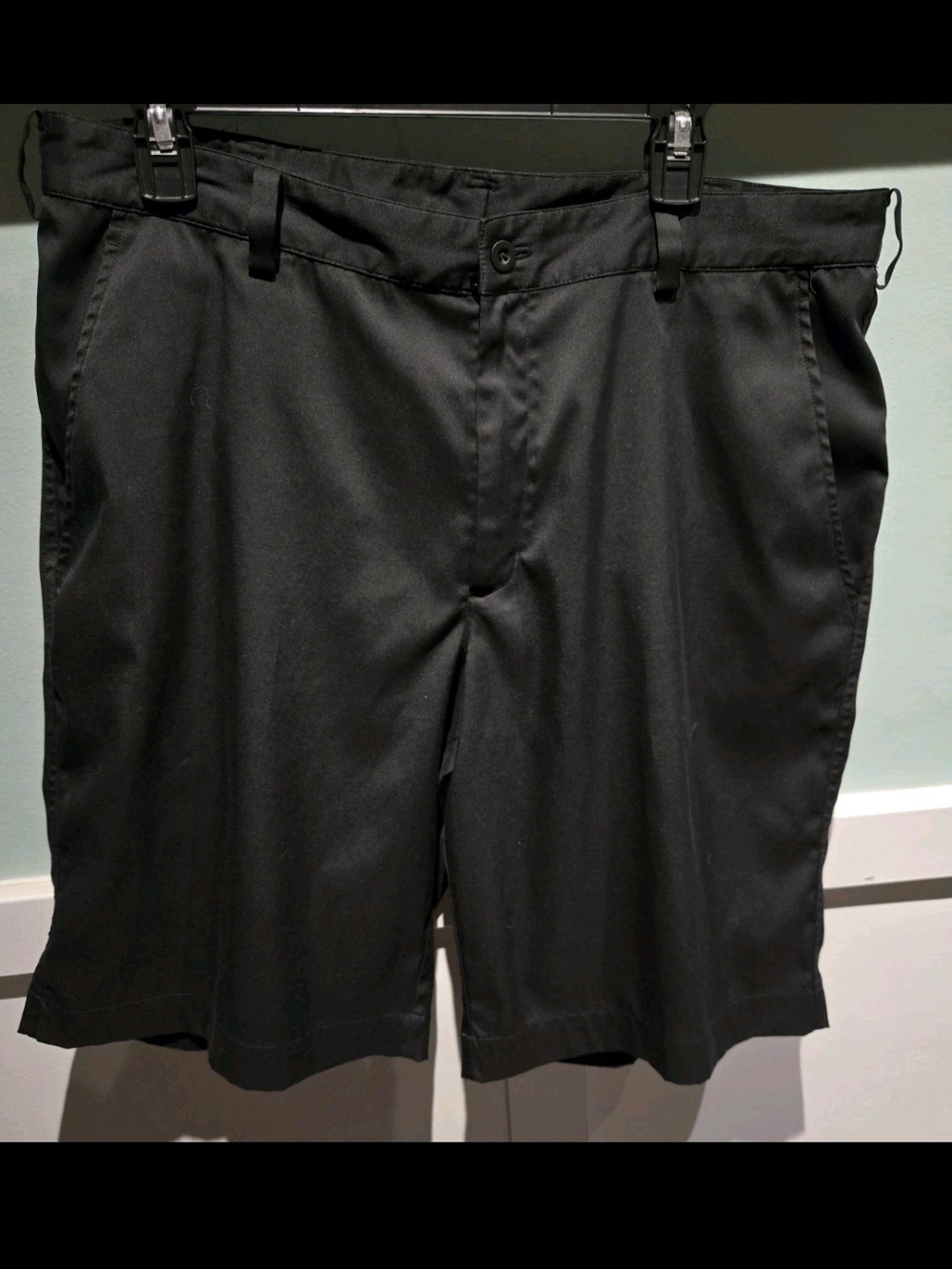 Nike Black Flat-Front Shorts